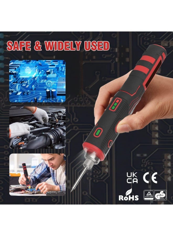 MAKINGTEC Portable Cordless Soldering Iron 1800mAh Rechargeable Soldering Tool Updated with Touch Sensor and LED Spotlight, Professional Safe Wireless Soldering Kit, Your Easy Electronic Welding Tools - Image 2